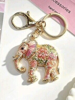 Beautiful Elephant Bag Charm/ Keychain NEW
